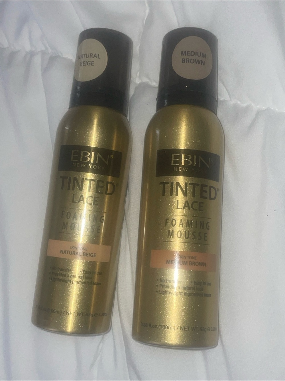 Tinted Lace Foaming Mousse - Natural Beige & Medium Brown